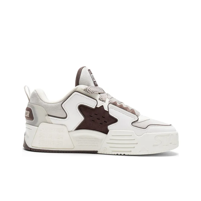 STARTER Vol Series Skateboard Shoes Women's Low Top White/Brown-1