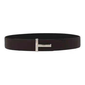 TOM FORD Logo Plaque Reversible Buckled Belt