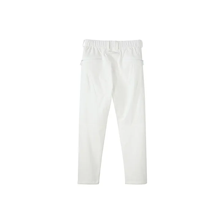 NORVINCY Versatile Pure White Deconstructed Style Knitted Sweatpants Unisex-14