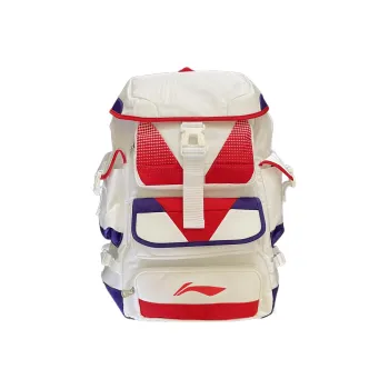 LiNing Sports Basketball Collection Polyester Backpack Regular Unisex White/Red/Blue