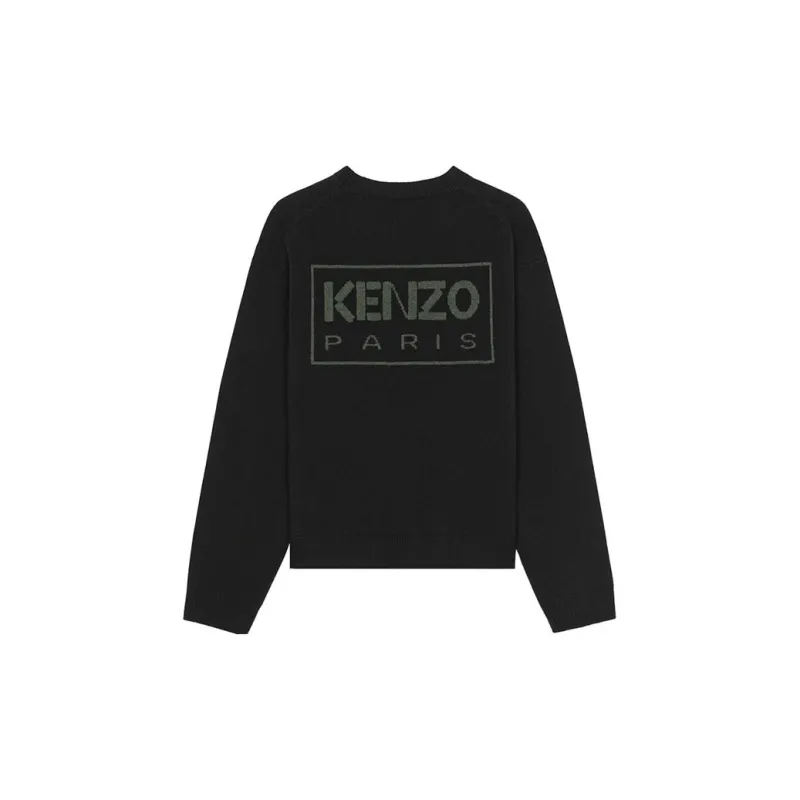 KENZO Logo Intarsia Knitted Crewneck Jumper-1
