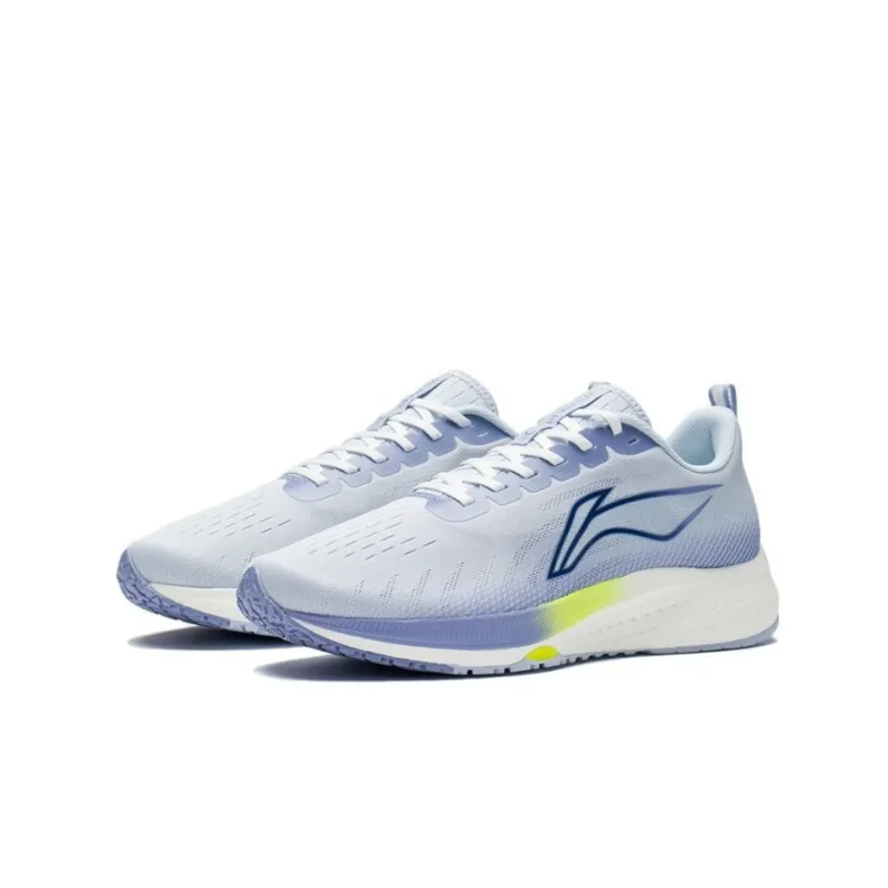 LiNing Red Hare 5 Cushioned Slip Resistant Abrasion Resistant Low Top Running Shoes White Purple-2