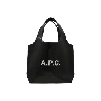 A.P.C Polyurethane With Wool Tote Bag, Shopping Bag, Handbag Unisex Black