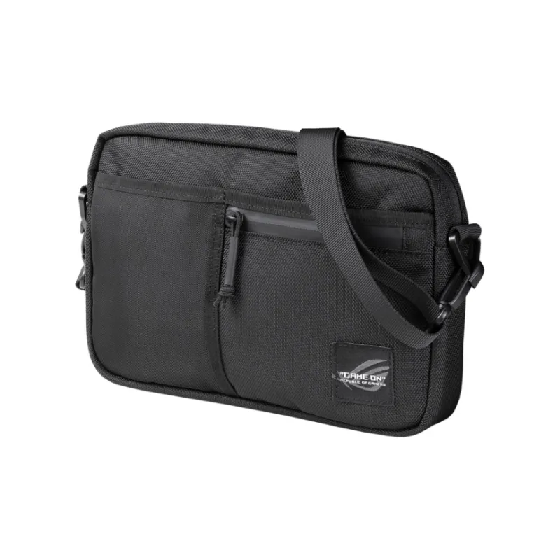 ROG Polyester Dazzling Laptop Bag Double-Shoulder Backpack Students Backpack Regular Unisex Black-2