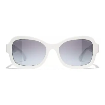 CHANEL Sunglasses Women's White