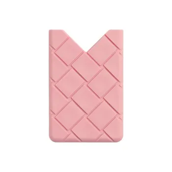 Bottega Veneta Silicone Business Card Holder Card Case Men's Peach Pink