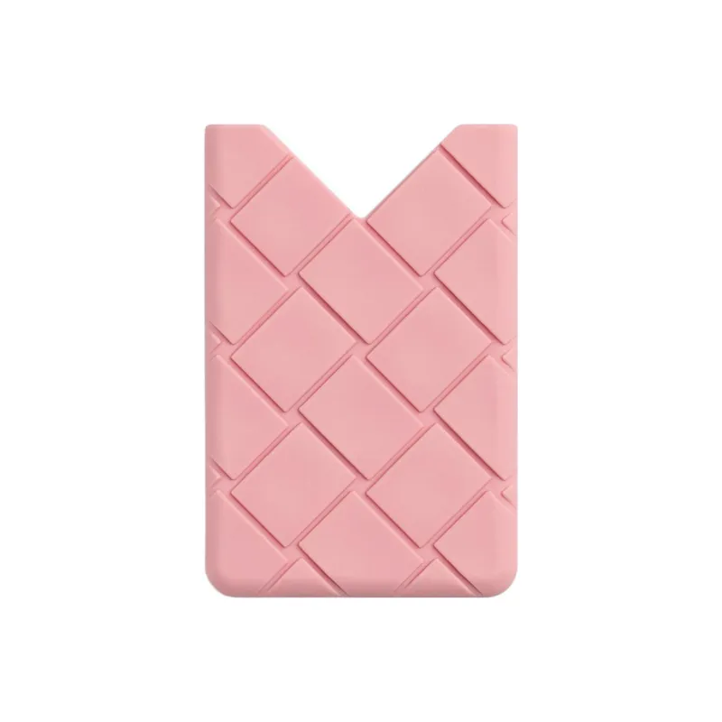 Bottega Veneta Silicone Business Card Holder Card Case Men's Peach Pink-0