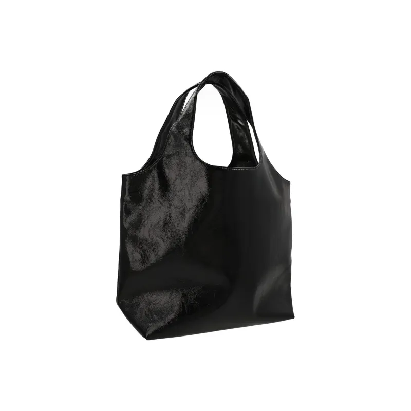 A.P.C Polyurethane With Wool Tote Bag, Shopping Bag, Handbag Unisex Black-2