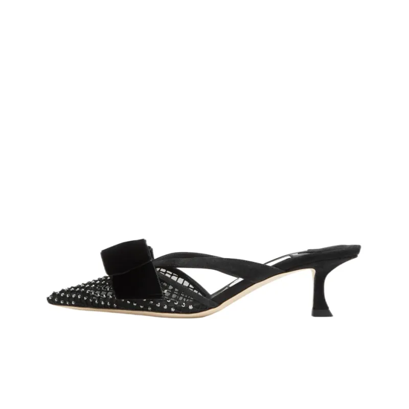 Jimmy Choo Flaca Closed Toe Slippers Women's Black-0