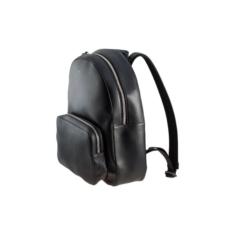 MONTBLANC Meisterstuck Cow Leather Backpack Small Size Men's Black-2