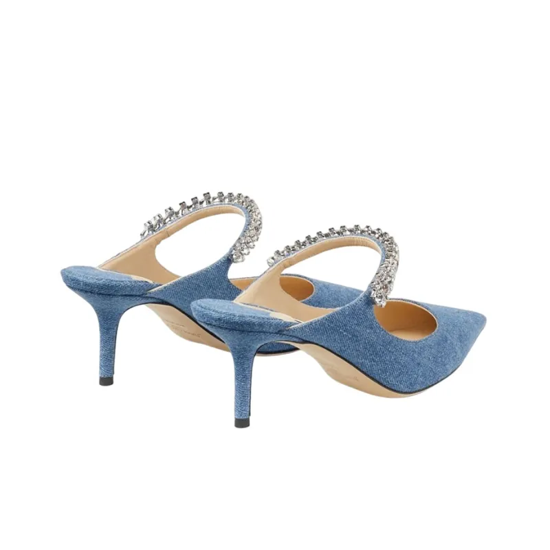 Jimmy Choo Bing Slip Resistant Closed Toe Slippers Women's Blue-2