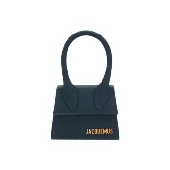 Jacquemus Calfskin Shoulder Bag Crossbody Bag Handbag Mini Women's Black Gray Color