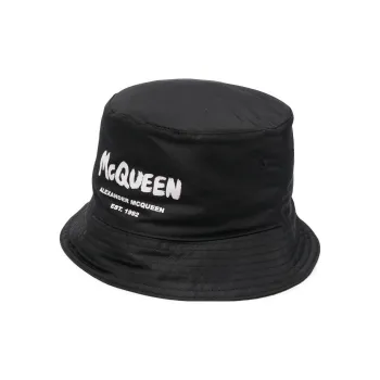 Alexander McQueen Logo Printed Bucket Hat