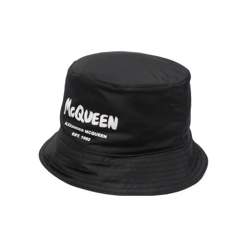 Alexander McQueen Logo Printed Bucket Hat-0