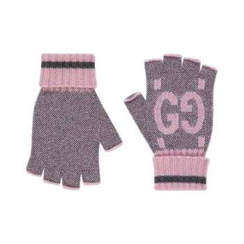 GUCCI Cashmere Knit Gloves Women's