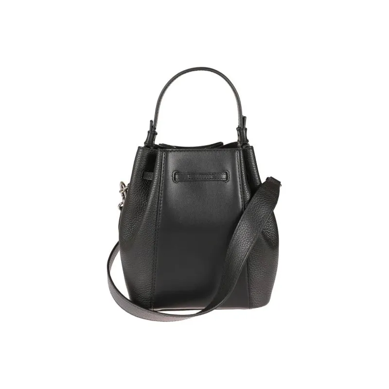 Furla Leather Bucket Bag Shoulder Bag Crossbody Bag Handbag Mini Women's Black-2