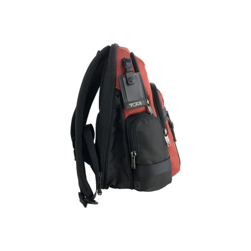 TUMI Recycled Nylon With Patchwork Leather Backpack Men's Brown & Black-1