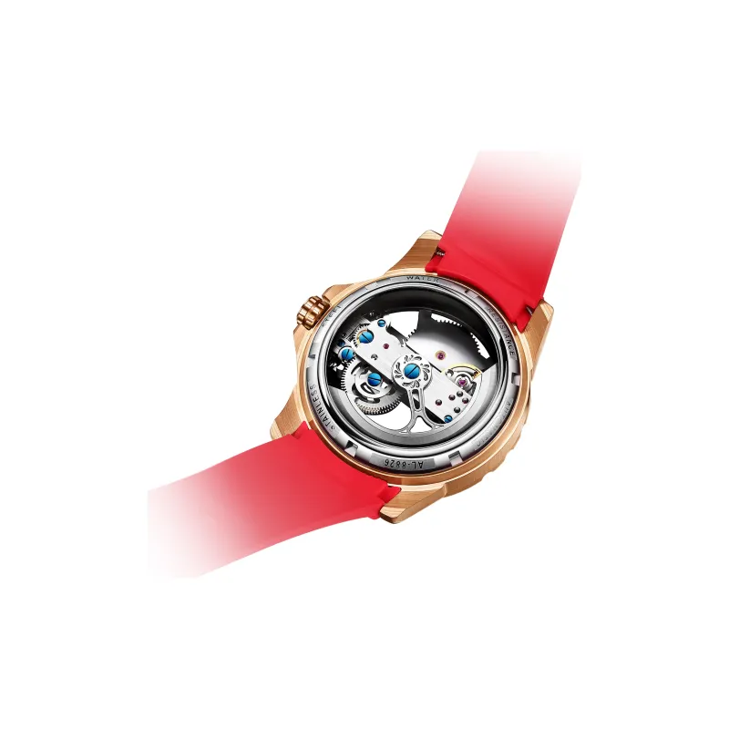 FAIRWHALE Pioneer Collection Men's Watch Automatic Mechanical Movement Silicone Strap Watch Men's Watches Cut Out Dial-2