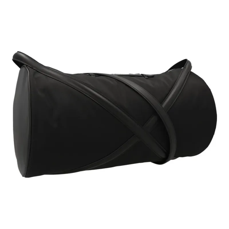 Alexander McQueen THE CURVE BAG Sheepskin With Fabric Luggage Bag Travel Bag Men's Black-1