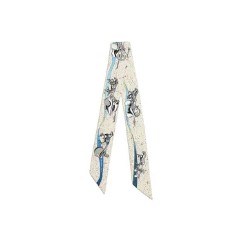 HERMES Space Derby Twilly Silk Scarves Women's
