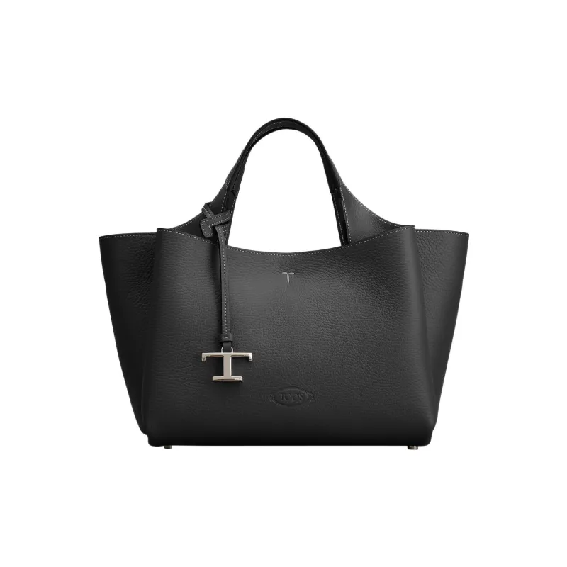 TOD'S Leather Shoulder Bag Crossbody Bag Handbag Mini Women's Black-0