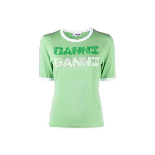 GANNI T-Shirts Women's Green