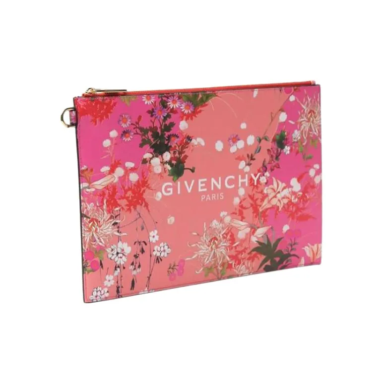 Givenchy Coated Canvas Clutch Women's Pink-2