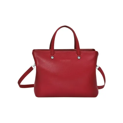 LONGCHAMP Le Foulonné Calfskin Tote Bag Shopping Bag Shoulder Bag Crossbody Bag Handbag Regular Women's Red
