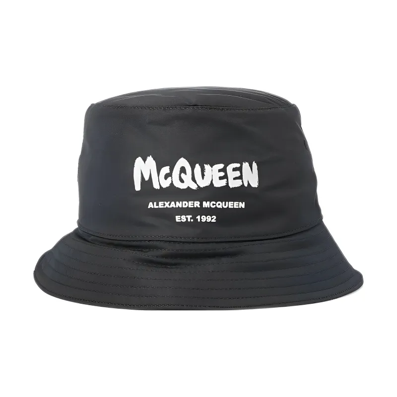 Alexander McQueen Logo Printed Bucket Hat-1