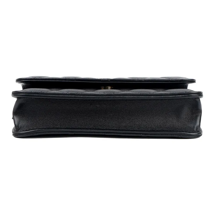 CHANEL Sheepskin Shoulder Bag, Crossbody Bag Women's Black-3