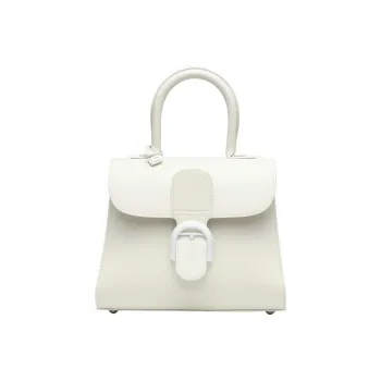 Delvau Brillant Cow Leather Shoulder Bag, Crossbody Bag, Handbag Trumpets Women's White