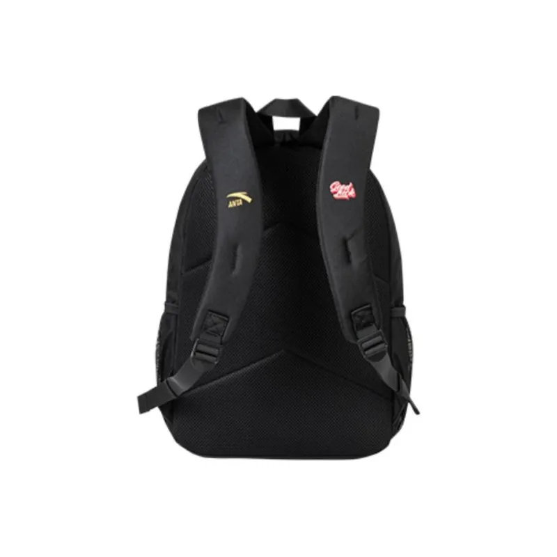 Anta Life Collection Fabric Backpack Regular Unisex Basic Black/Rich Red-1