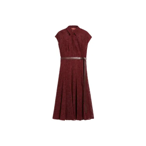 MaxMara Studio Sleeveless Dresses Women's Burgundy