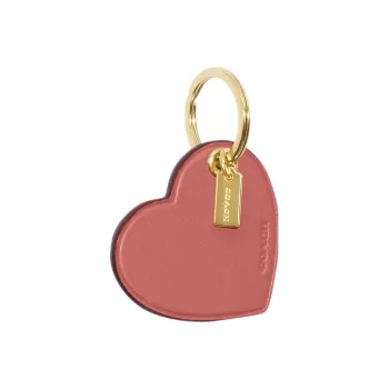 COACH Bag Charm Smooth Leather Bag Charm Bag Merch Women's Pink