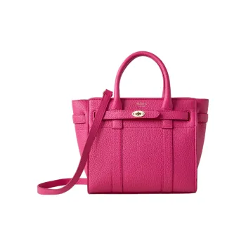 Mulberry Bayswater Textured Leather Patchwork Soft Cow Leather Shoulder Bag Crossbody Bag Handbag Mini Women's Pink
