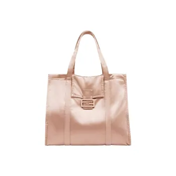 FENDI Baguette Polyurethane Tote Bag Shopping Bag Shoulder Bag Handbag Women's Pink