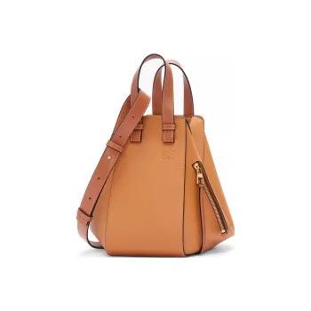 LOEWE Hammock Soft Grain Cow Leather Bucket Bag, Shoulder Bag, Crossbody Bag, Handbag Trumpets Women's Caramel