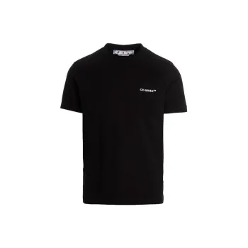 OFF WHITE Wave Outline Diag Slim S/S Tee