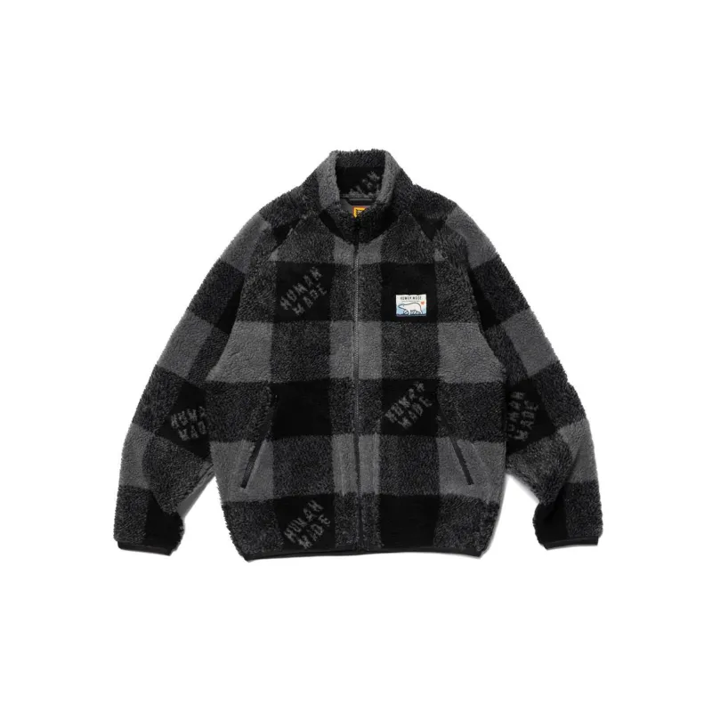 HUMAN MADE Check Boa Fleece Jacket-0