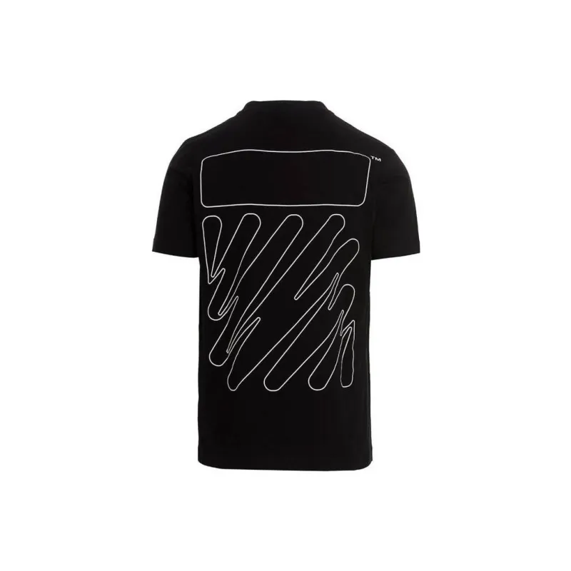 OFF WHITE Wave Outline Diag Slim S/S Tee-1