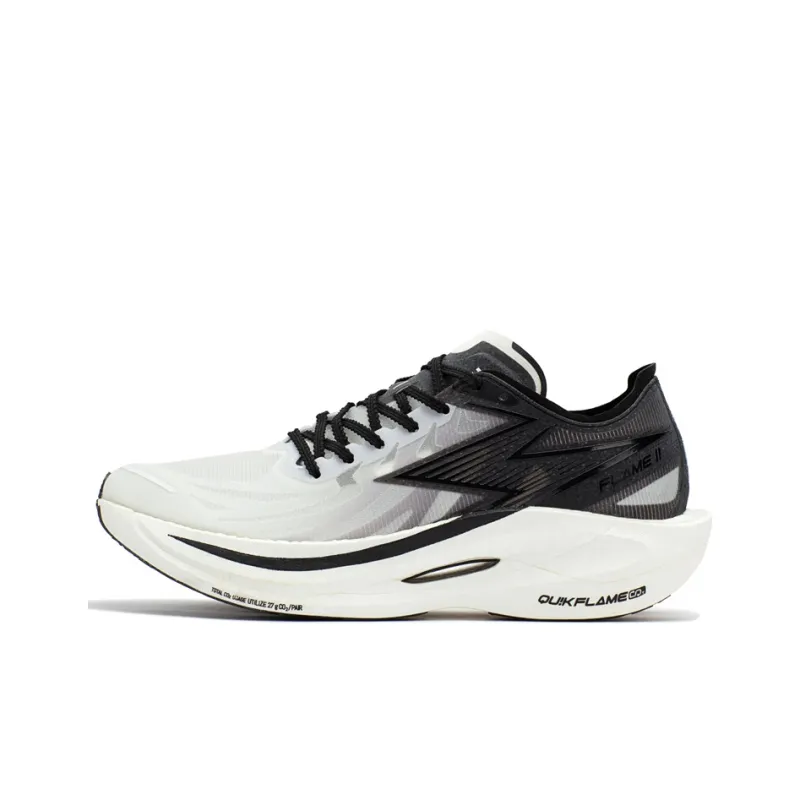 361° Feiran 2 Cushioned Anti Slip And Wear Resistant Lightweight Low Top Running Shoes Men's White Black-0