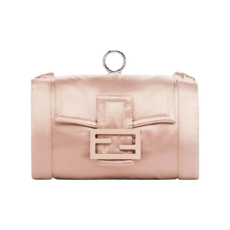 FENDI Baguette Polyurethane Tote Bag Shopping Bag Shoulder Bag Handbag Women's Pink-1