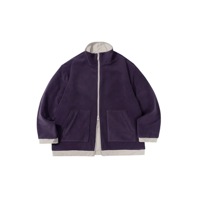 LR MADE Loose Fit Thickened And Fleece Lined Reversible Jacket Unisex-2