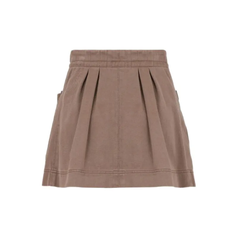 FENDI FW22 Casual Short Skirts Women's Brown-1