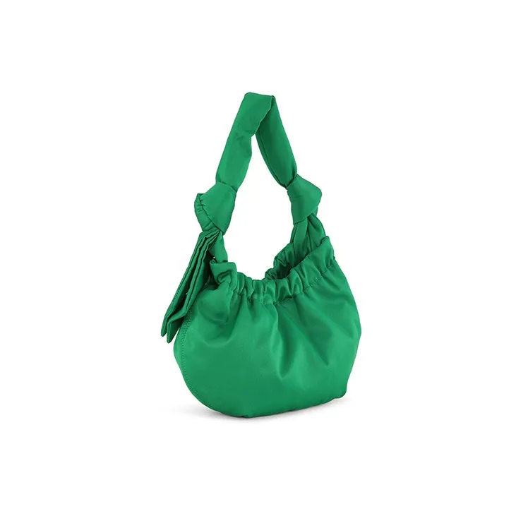 GANNI Recycled Material Polyester Hobo Bag One Shoulder Handbags Small Size Women's Green-2