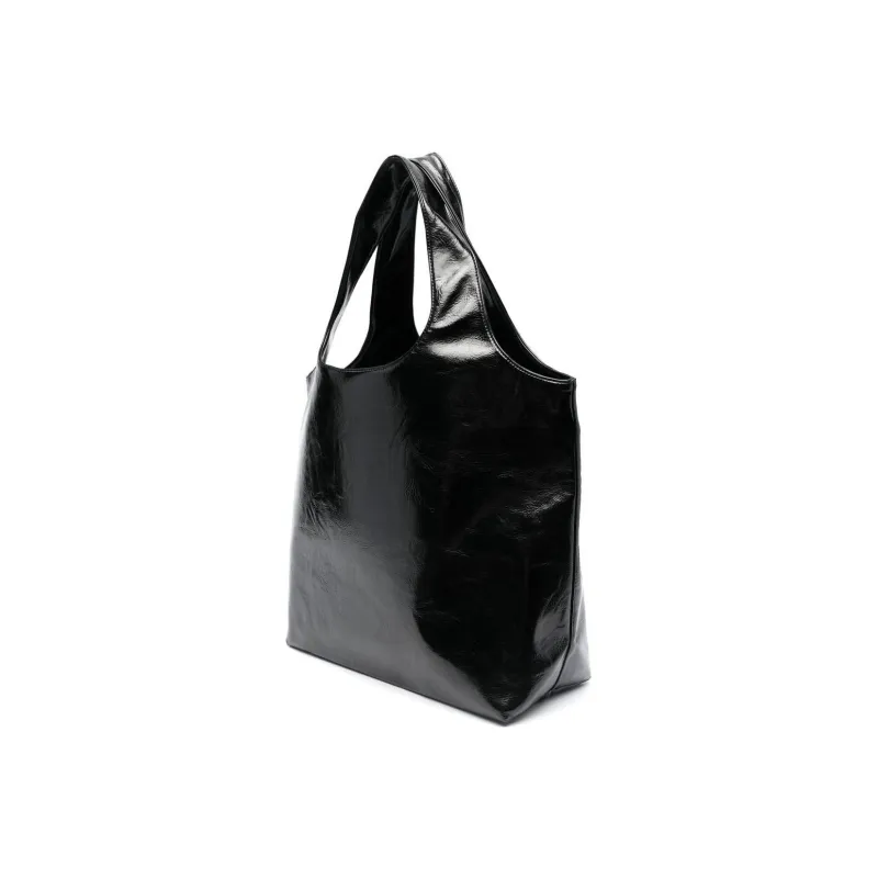A.P.C Polyurethane With Wool Tote Bag, Shopping Bag, Handbag Unisex Black-1