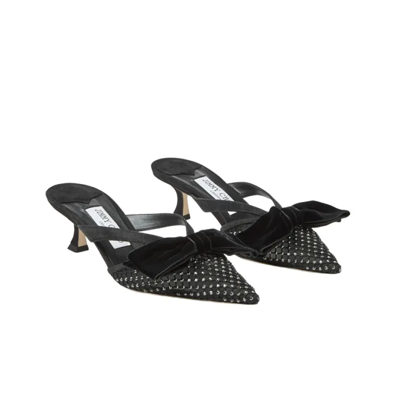Jimmy Choo Flaca Closed Toe Slippers Women's Black-2