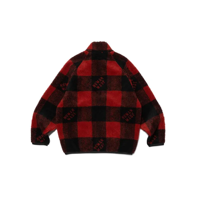 HUMAN MADE Check Boa Fleece Jacket-4