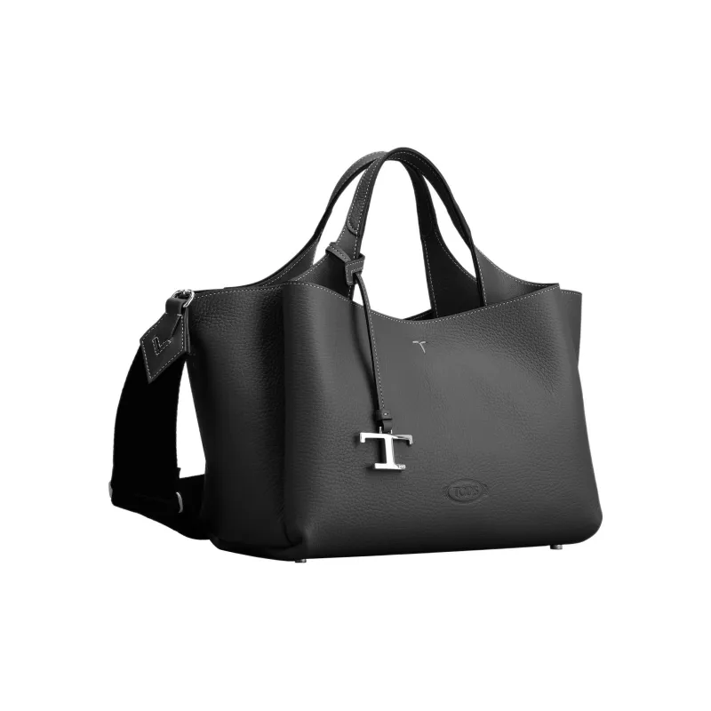 TOD'S Leather Shoulder Bag Crossbody Bag Handbag Mini Women's Black-1