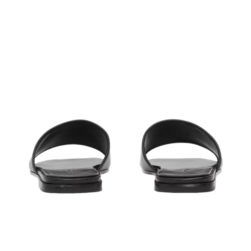Burberry Logo Leather Sandal Black Women's-2